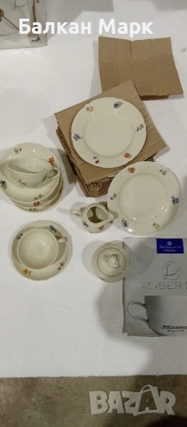 Порцеланов сервиз за чай Seltmann Weiden Marieluise Blütenmeer – 20 части/липсват 4/🌸, снимка 2 - Сервизи - 52404239