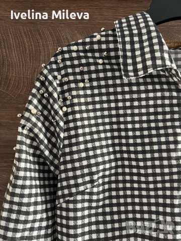Дълга карирана риза, снимка 2 - Ризи - 44444586