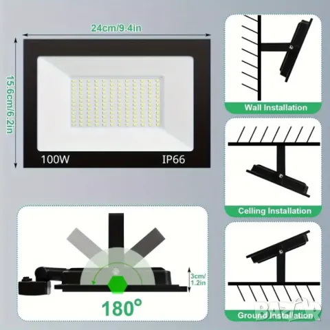 Мощна външна ЛЕД лампа 50w, снимка 5 - Лед осветление - 48481790