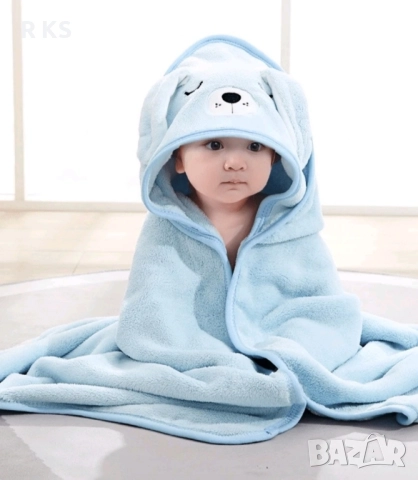 Бебешка мека хавлия 80см х 80см, снимка 2 - Други - 51989526