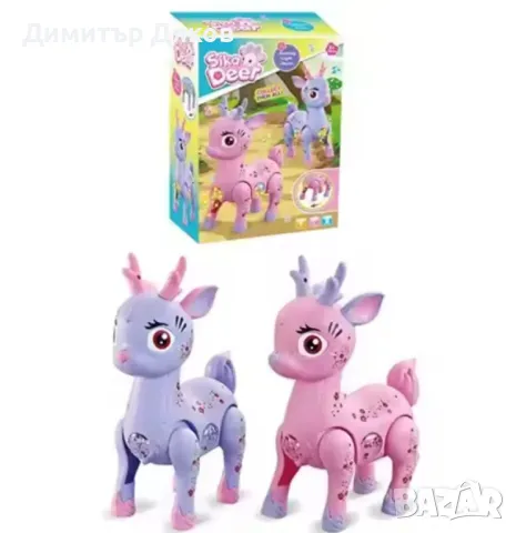 Музикална играчка елен - светеща и ходеща