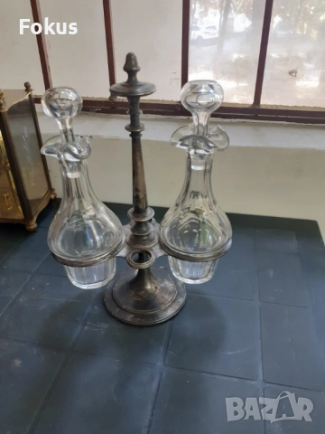 Уникален стар антикварен посребрен оливерник на Cristofle, снимка 3 - Антикварни и старинни предмети - 53296852