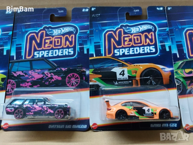 Колички Hot Wheels NEON SPEEDERS/ Хот Уилс - 7 модела / 011, снимка 5 - Коли, камиони, мотори, писти - 53146303