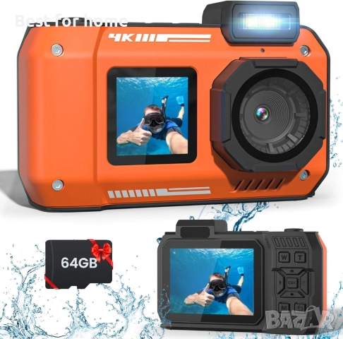 Водолазна водоустойчива камера 4K 65MP - 100 м от MOREXIMI, снимка 2 - Фотоапарати - 52954164