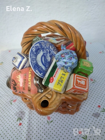 Рядък колекционерски чайник кошница за доставки Ringtons на Cardew, снимка 8 - Декорация за дома - 52718690