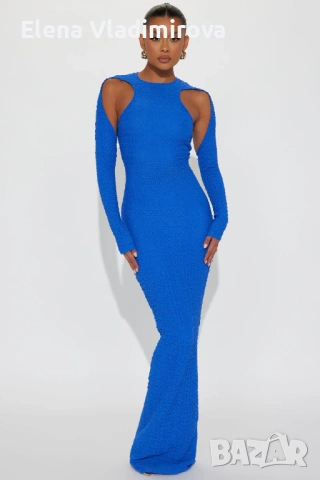 FASHION NOVA - Интересна Синя Рокля, снимка 7 - Рокли - 53738734