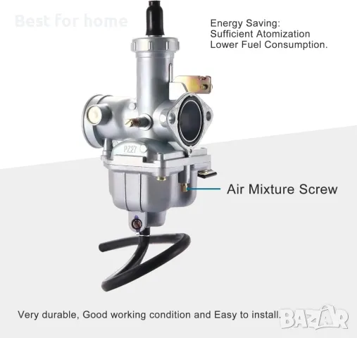 Карбуратор GOOFIT PZ27 за ATV и мотори XR100 CB125 XL125 CM185 ATC185 ATC200 TRX250, снимка 5 - Аксесоари и консумативи - 50138238