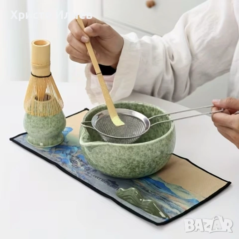 Комплект за чай матча Matcha 7 броя сет Японски матча сет чъсен купа лъжичка, снимка 7 - Други стоки за дома - 53705715