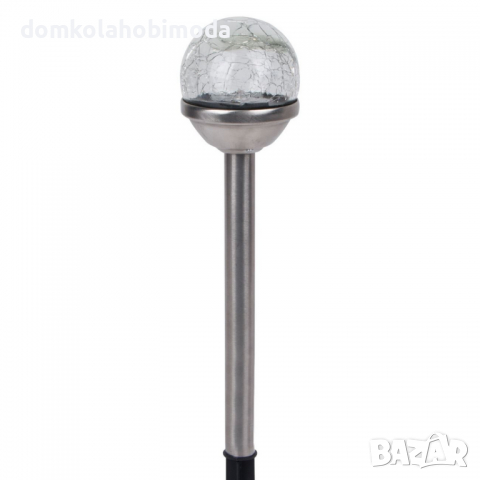 Соларна лампа с RGB Led,Бяла, Синя, Червена, Зелена Светлина, Подвижна глава, 37x7 cm , снимка 2 - Соларни лампи - 36198900