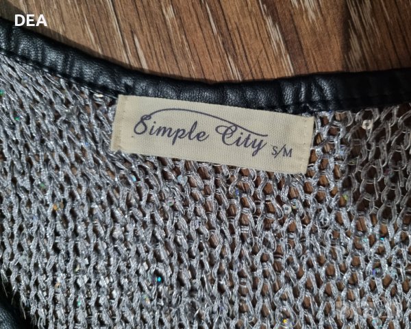 Сребрист потник-топ S/M-20лв.НОВ, снимка 7 - Корсети, бюстиета, топове - 40244782