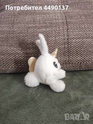Бяло плюшено зайче, снимка 3 - Други - 53657139