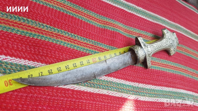 Сребърна кама ханджар, снимка 4 - Антикварни и старинни предмети - 52169930