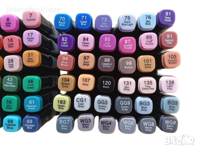 Двустранен алкохолен маркер - различни цветове, снимка 3 - Ученически пособия, канцеларски материали - 52359336