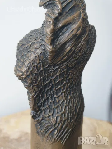 20см-1кг Anne David статуетка/шотландска бронзова скулптура/фигура на майка с бебе, снимка 6 - Статуетки - 50311198