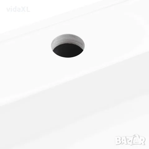 vidaXL Мивка, 50x50x12 см, минерална/мраморна отливка, бяла, снимка 7 - Мивки - 56146106