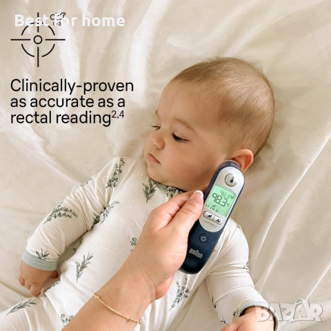 Braun ThermoScan 7+ Connect дигитален термометър за ухо, снимка 2 - Друга електроника - 53294118