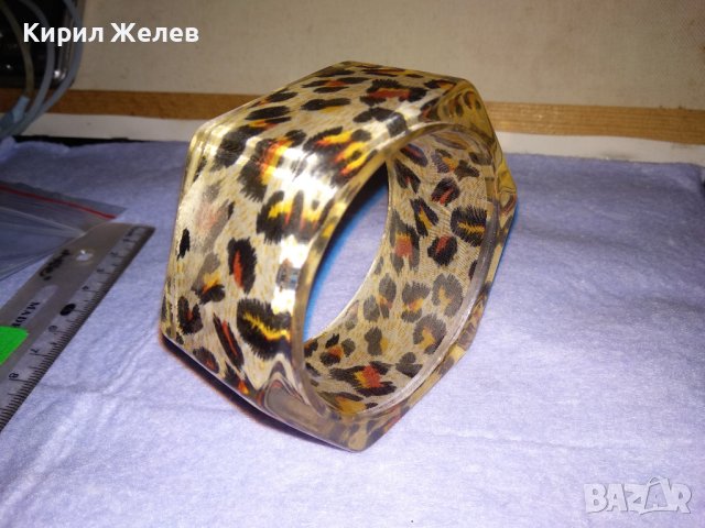 ЕФЕКТНА ФЕШЪН - АРТ ЛЕОПАРДОВА ОКРАСКА ШЕСТОЪГЪЛНА ГРИВНА 10351, снимка 9 - Гривни - 41191820
