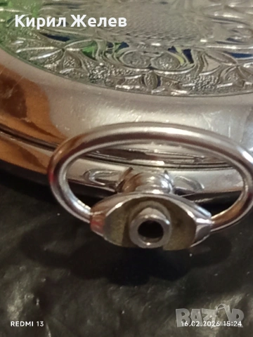 Стар механичен джобен часовник МЪЛНИЯ СССР рядък за КОЛЕКЦИОНЕРИ 51861, снимка 8 - Антикварни и старинни предмети - 53496149