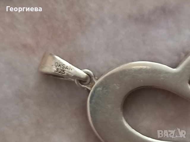  Сребърна висулка 925 с камъни Сваровски на Oksan , снимка 5 - Колиета, медальони, синджири - 42592573