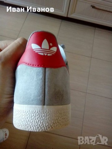 кецове   ADIDAS Gazelle Grey Red Man номер  42- 42,5, снимка 8 - Кецове - 33223747