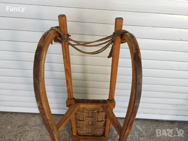 Стара дървена шейна , снимка 12 - Зимни спортове - 51764139