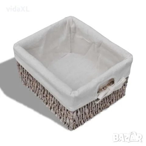 vidaXL Дървен шкаф, 3 тъкани кошници отляво, кафяв, снимка 4 - Шкафове - 56146342