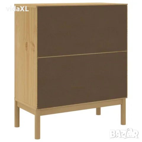 vidaXL Скрин FLORO, восъчнокафяв, бор масив, снимка 7 - Скринове - 56147410