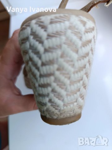 Томму Hilfiger бежови сандали от плат+ подарък тениска MSCH, снимка 9 - Сандали - 50713525