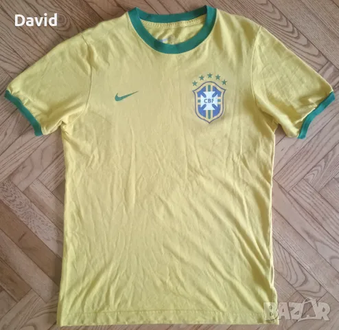 Оригинална памучна фланелка на Бразилия 14/15 Nike Core Ringer Tee