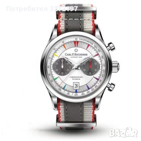 Carl F. Bucherer кварцов часовниk,водоусточив,дата,хронограф, снимка 4 - Мъжки - 41798561