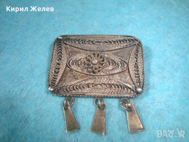 СТАРИННА СРЕБЪРНА РЕТРО БРОШКА ФИЛИГРАННО СРЕБРО ВИСОКА ПРОБА с ГРАНУЛАЦИЯ РЪЧНА ИЗРАБОТКА 25799, снимка 6 - Антикварни и старинни предмети - 35745500