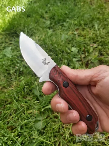 Ловен нож Benchmade HUNT малък с кожена кания, снимка 10 - Ножове - 50246576