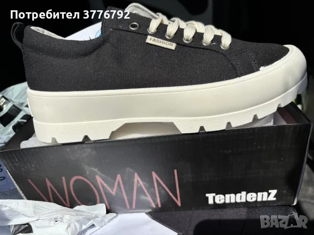 Дамски кецове черни от текстил с платформа 