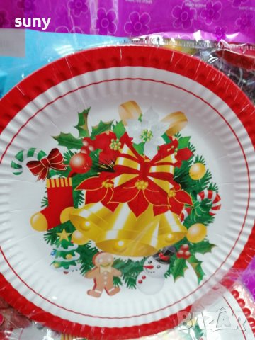 Коледни чинийки големи, снимка 4 - Декорация за дома - 42725911