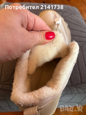 Дамски боси обувки с топъл пух, снимка 6 - Маратонки - 53537791