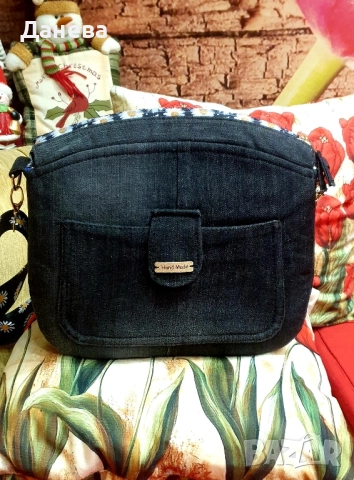 дамска чанта от дънков с бродерия , снимка 3 - Чанти - 52706086