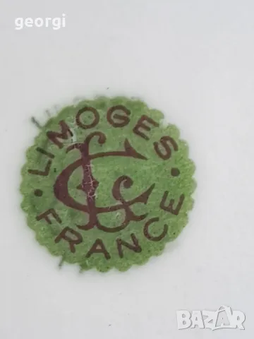 голямо елипсовидно порцеланово плато с цветя и райски птици  Limoges 8/5, снимка 9 - Сервизи - 49939077