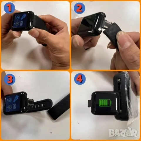 Водоустойчив смарт часовник 116 Plus с голям екран и висока издръжливост , снимка 6 - Смарт часовници - 50381301