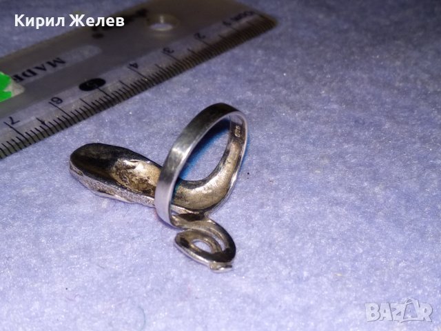ЗМИЕВИДЕН СРЕБЪРЕН ФИГУРАЛЕН РЯДЪК АРТ ПРЪСТЕН СРЕБРО 925 с БЯЛА ПОЗЛАТА ФЕШЪН БИЖУ 35018, снимка 6 - Пръстени - 39507736