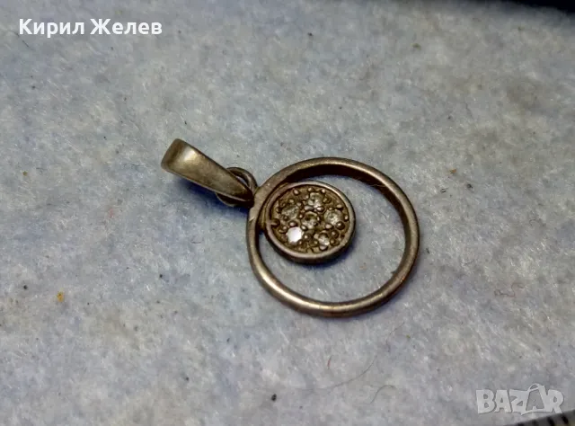 СКЪПОЦЕНЕН СРЕБЪРЕН МЕДАЛЬОН СРЕБРО 925 с БЛЕСТЯЩИ ФАСЕТИРАНИ ЦИРКОНИ 47503
