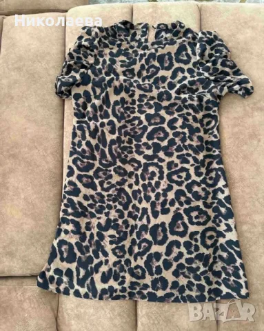 Рокля с животински принт Л, снимка 2 - Рокли - 47896910