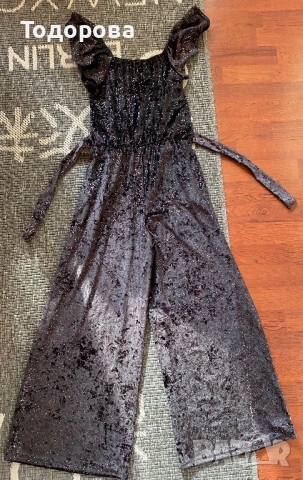 Гащеризон без ръкав черен с блестящи елементи, снимка 3 - Гащеризони - 53695027