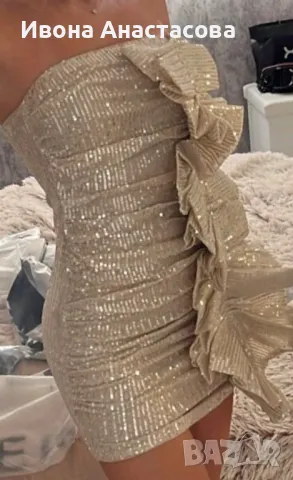 ЗЛАТНА КЛУБ РОКЛЯ , снимка 5 - Рокли - 47636771