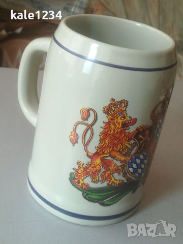 Немска халба за бира. Бавария. HUBER. Чаша. Герб. Germany. Голяма халба керамика. , снимка 11 - Колекции - 40668128