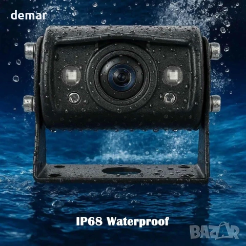 AHD 1080P камери за заден ход, 7-инчов монитор с 2 разделени екрана, 12V-24V, снимка 5 - Аксесоари и консумативи - 53826025