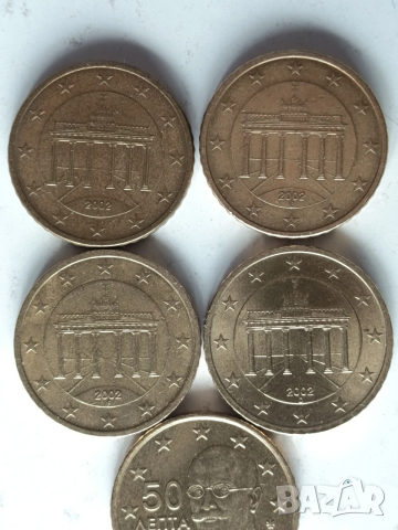 50 евро цента от различни държави и години , снимка 3 - Нумизматика и бонистика - 53580839