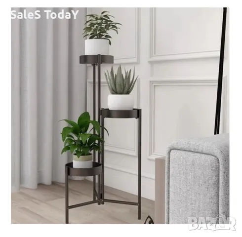 МЕТАЛЕН ЦВЕТАРНИК НА ТРИ НИВА, 38Х58см