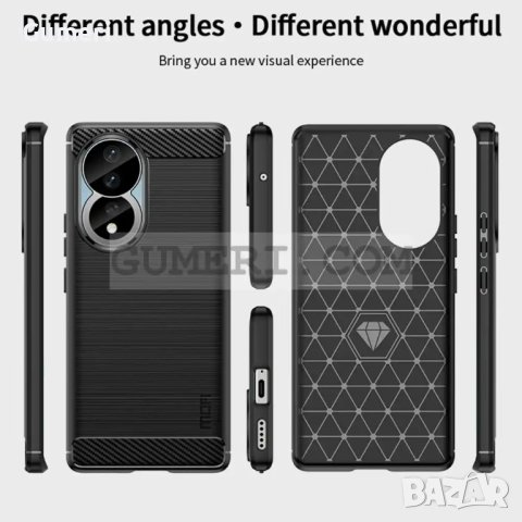 Honor 90 Противоударен Силиконов Гръб Карбон, снимка 4 - Калъфи, кейсове - 41903632