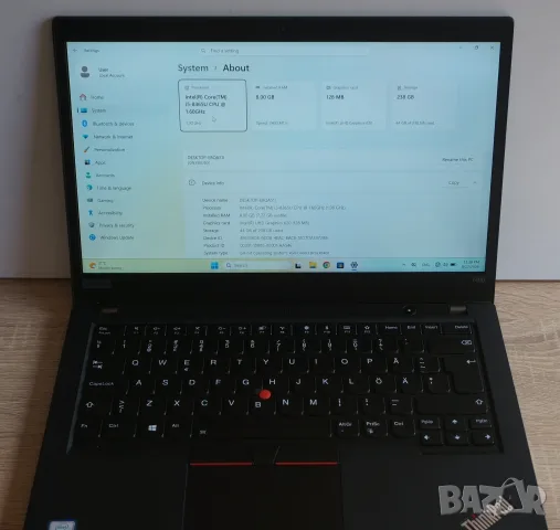 LENOVO THINKPAD T490 КАТО НОВ!, снимка 4 - Лаптопи за работа - 56115381