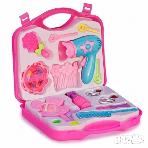 Детски козметичен комплект в куфарче, снимка 4 - Кукли - 52054253